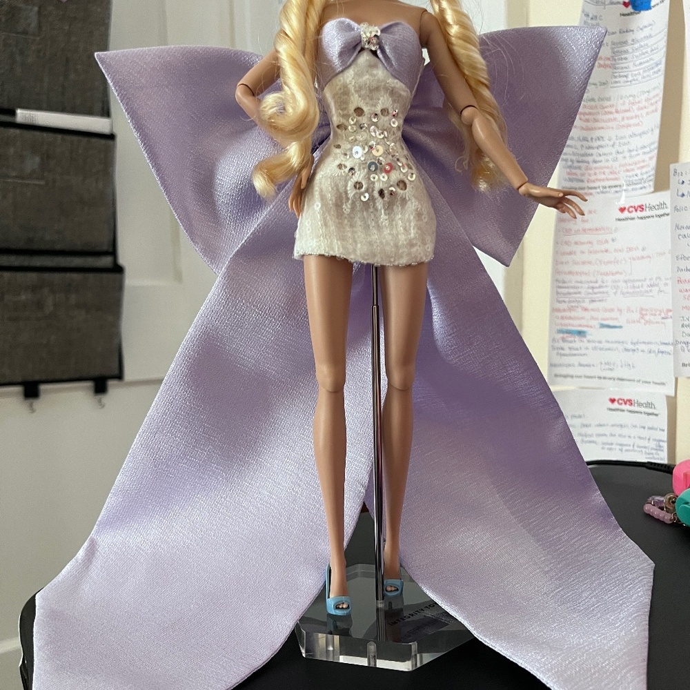 Rimdoll - Lilac/Purple Back Bow Dress for 12" Poppy Parker/Barbie/FR6 Dolls